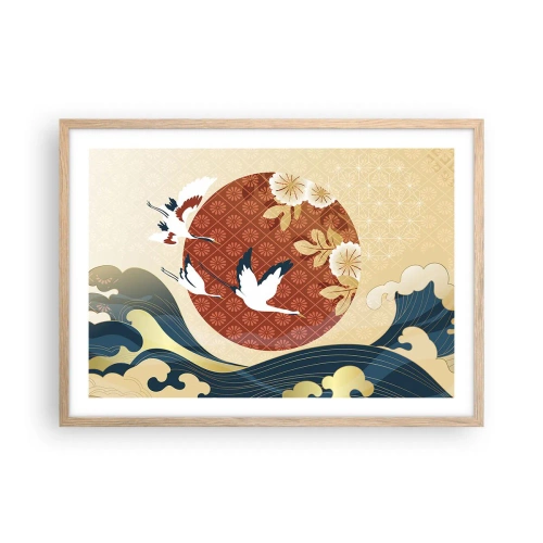 Plakat w ramie jasny dąb - Japońska baśń - 70x50 cm