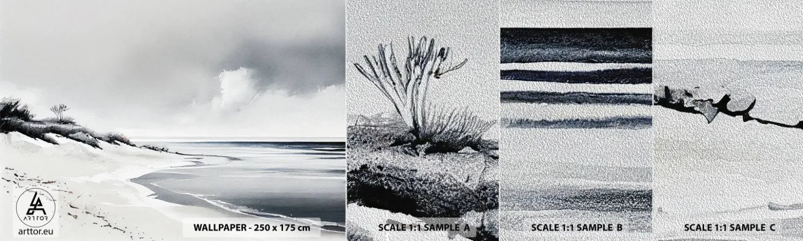 Fototapeta Próbka Premium Sand - Od zawsze razem - Wydmy, Plaża, Ocean - 100x30 cm