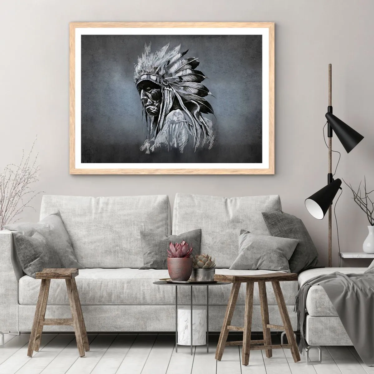 Plakat w ramie jasny dąb - Powrót do korzeni - 70x50 cm