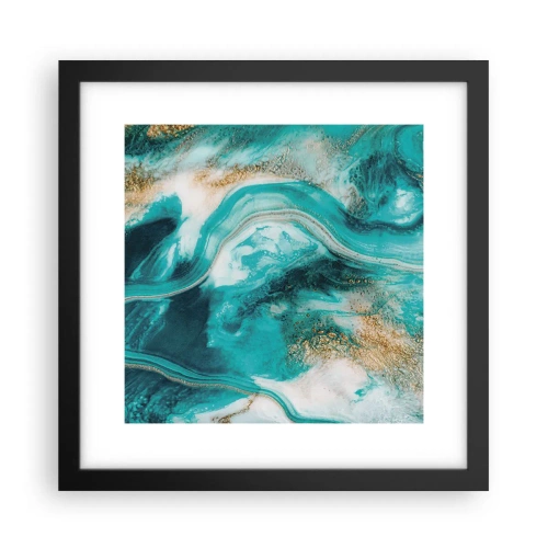 Plakat w czarnej ramie - Rzeka złota - 30x30 cm