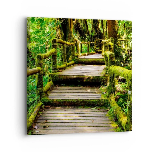 Obraz na płótnie - Korytarzem zieleni - 30x30 cm