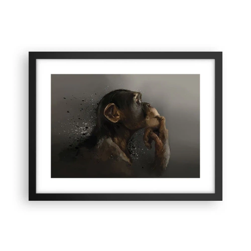 Plakat w czarnej ramie - Z pewnością myśliciel - 40x30 cm