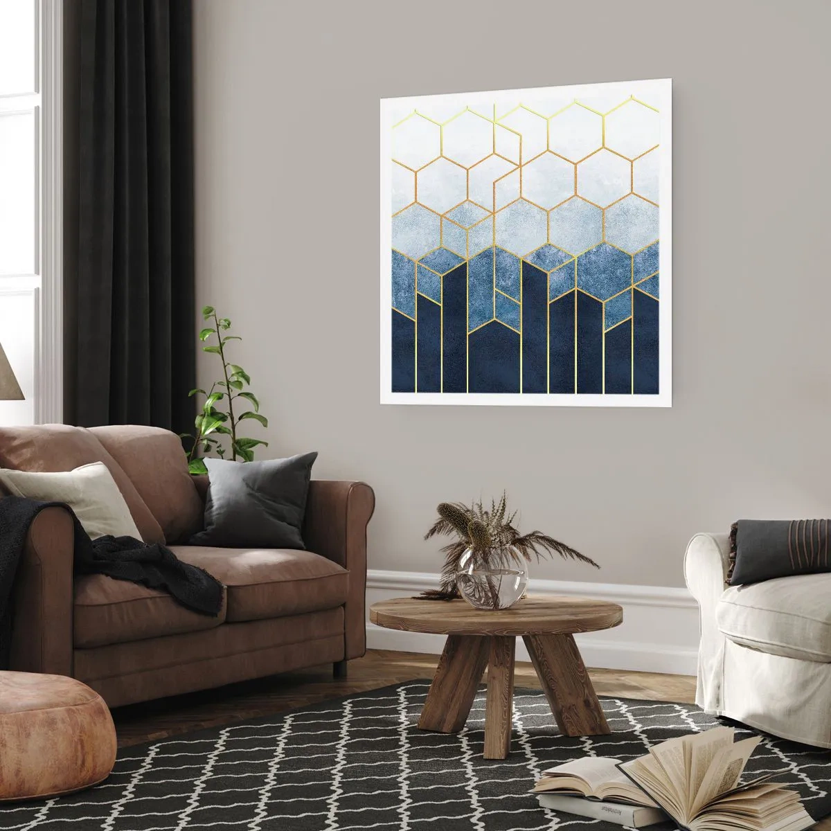 Plakat - Kompozycja w synkopowym rytmie - 60x60 cm
