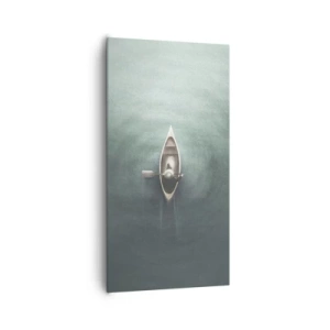 Obraz na płótnie - Przez księżycowe jezioro - 65x120 cm