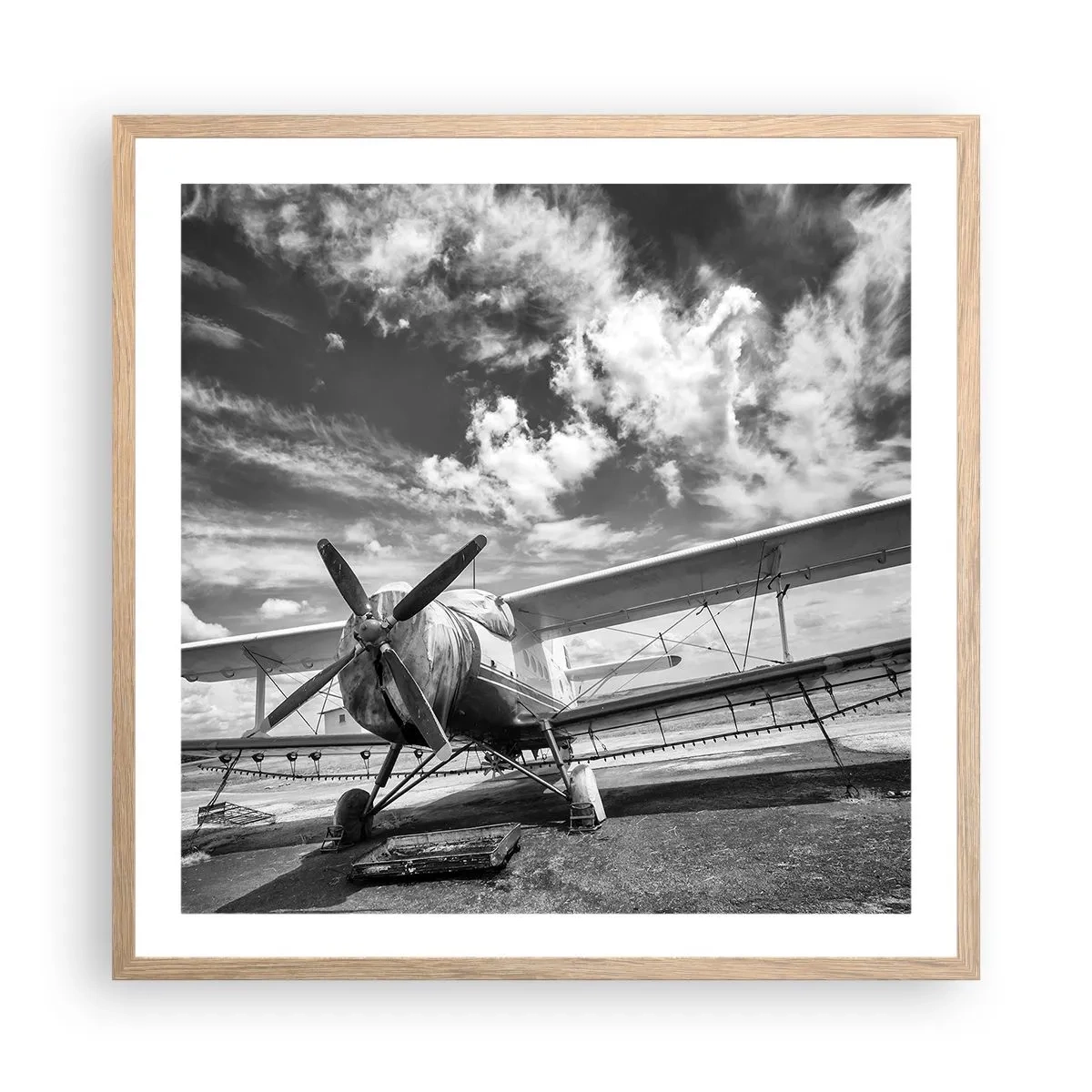 Plakat w ramie jasny dąb - Nie mogę się doczekać! - 60x60 cm