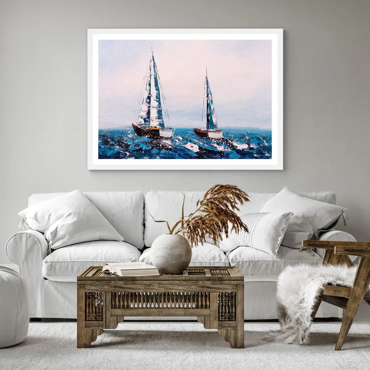 Plakat w białej ramie - Braterstwo wiatru - 100x70 cm