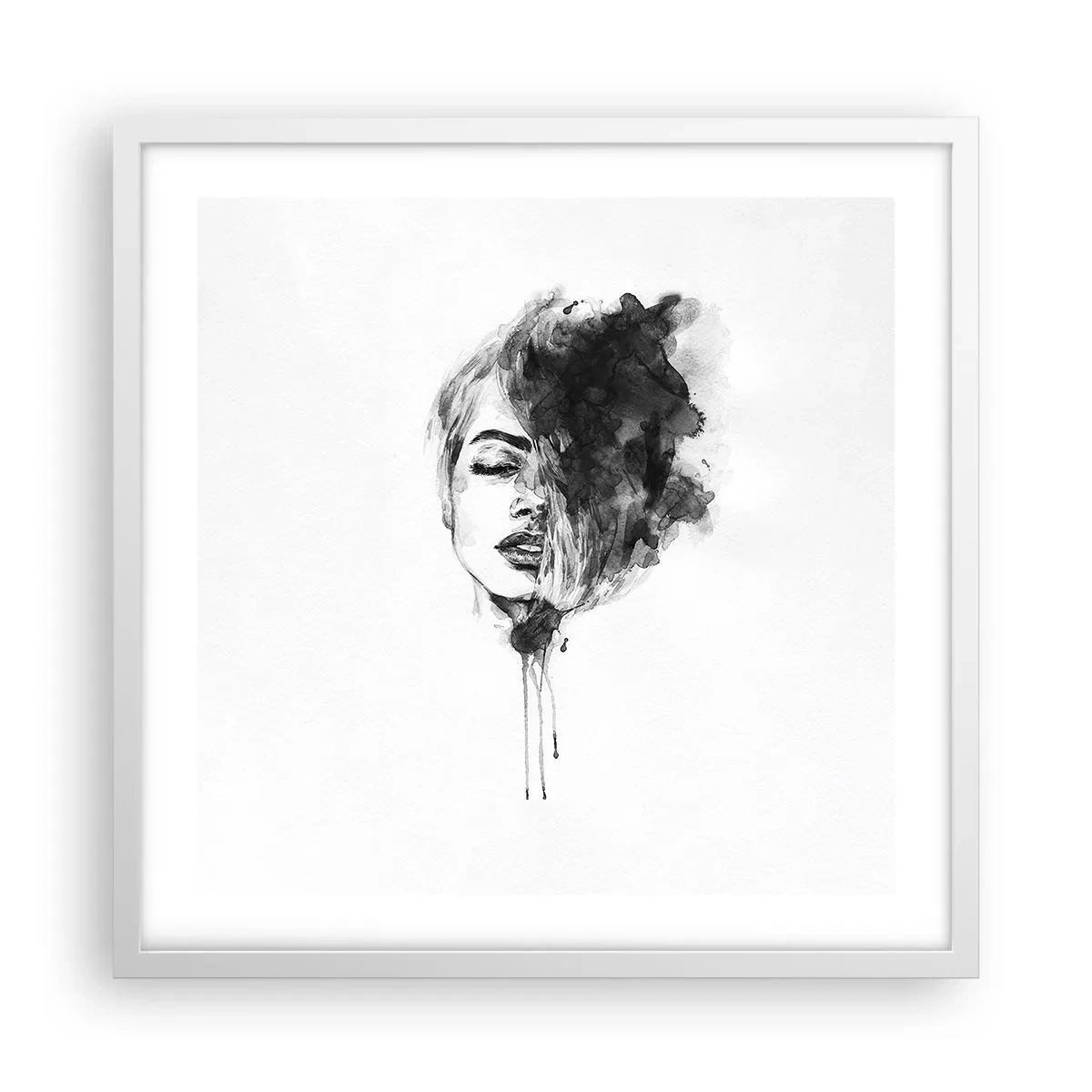 Plakat w białej ramie - O czym marzy dziewczyna - 50x50 cm