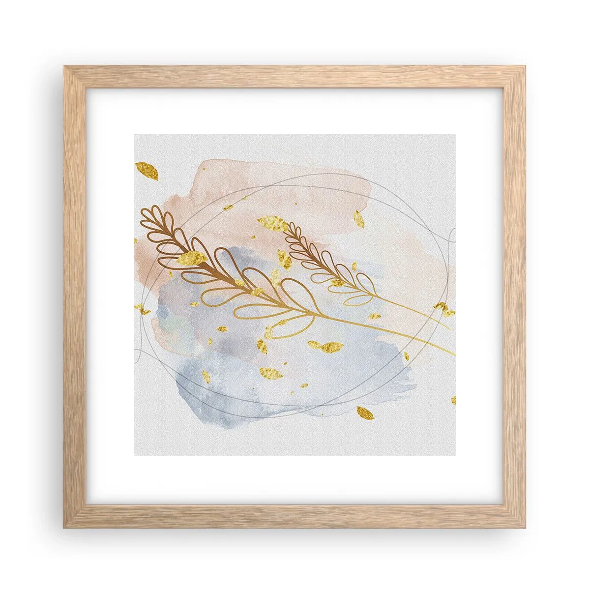 Plakat w ramie jasny dąb - Złoty podmuch - 30x30 cm