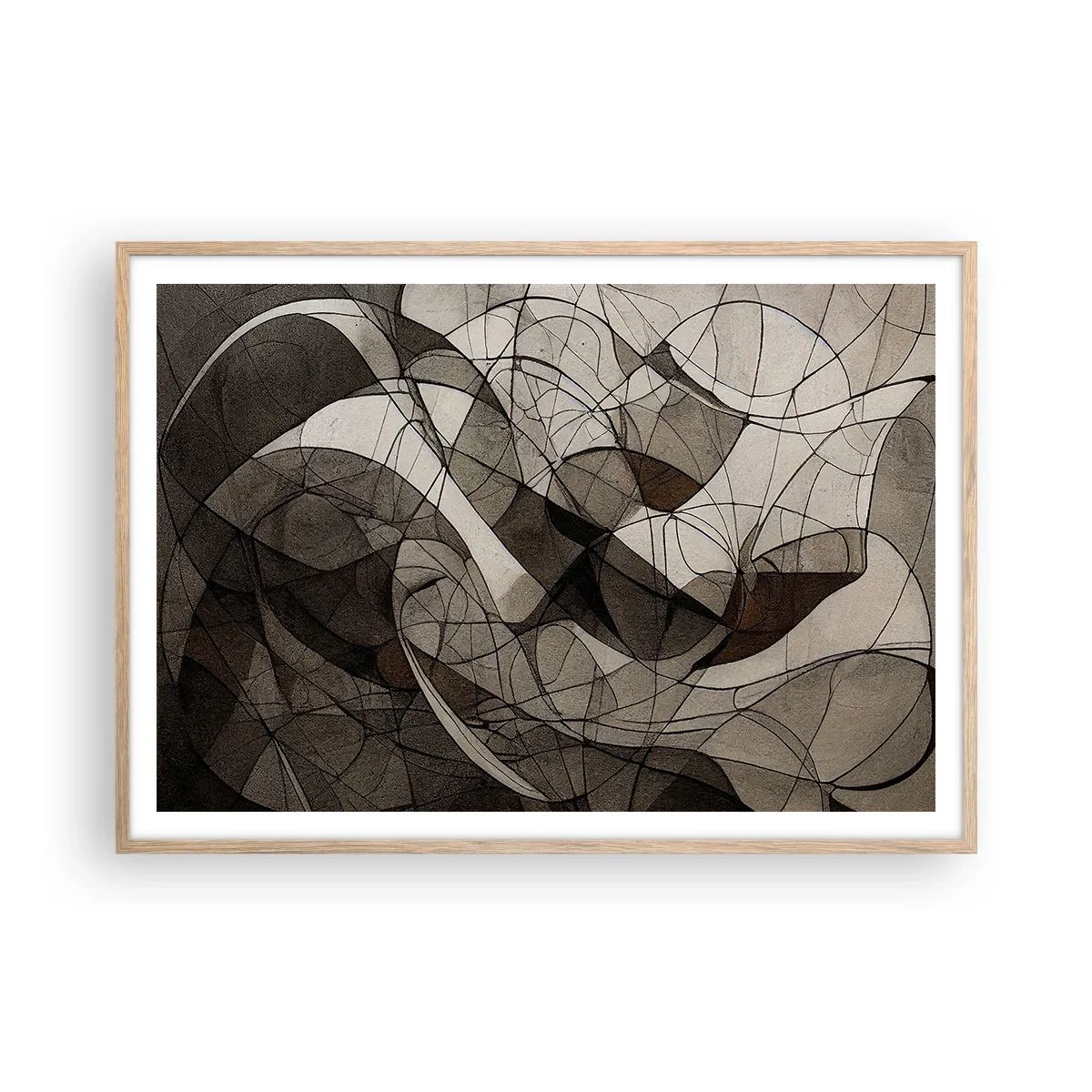 Plakat w ramie jasny dąb - Cyrkulacja barw ziemi - 100x70 cm