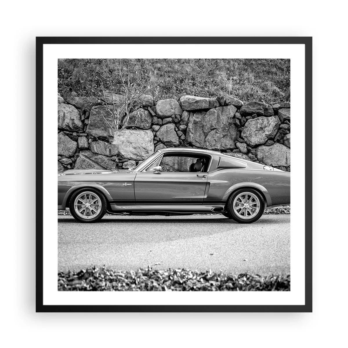 Plakat w czarnej ramie - Legenda lat 60. - 60x60 cm