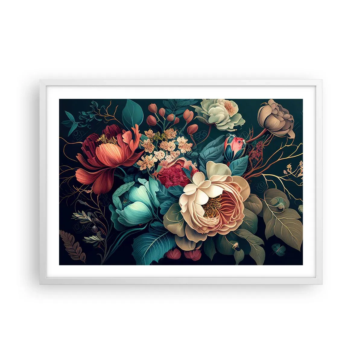 Plakat w białej ramie - XIX-wieczny czar - 70x50 cm