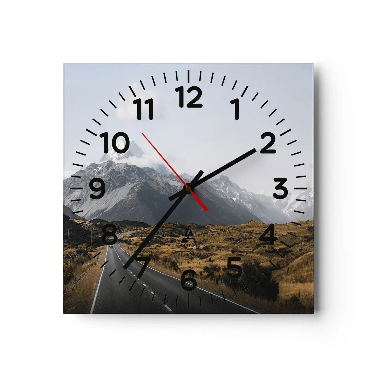 Zegar ścienny - Droga do serca gór - 40x40 cm