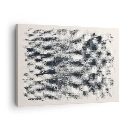 Obraz na płótnie - Abstrakcyjna mglista kompozycja w odcieniach szarości - 70x50cm - Mglista kompozycja - Nowoczesna dekoracja ścienna do salonu i sypialni ARTTOR