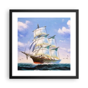 Plakat w czarnej ramie - Dumnie z wiatrem - 40x40 cm