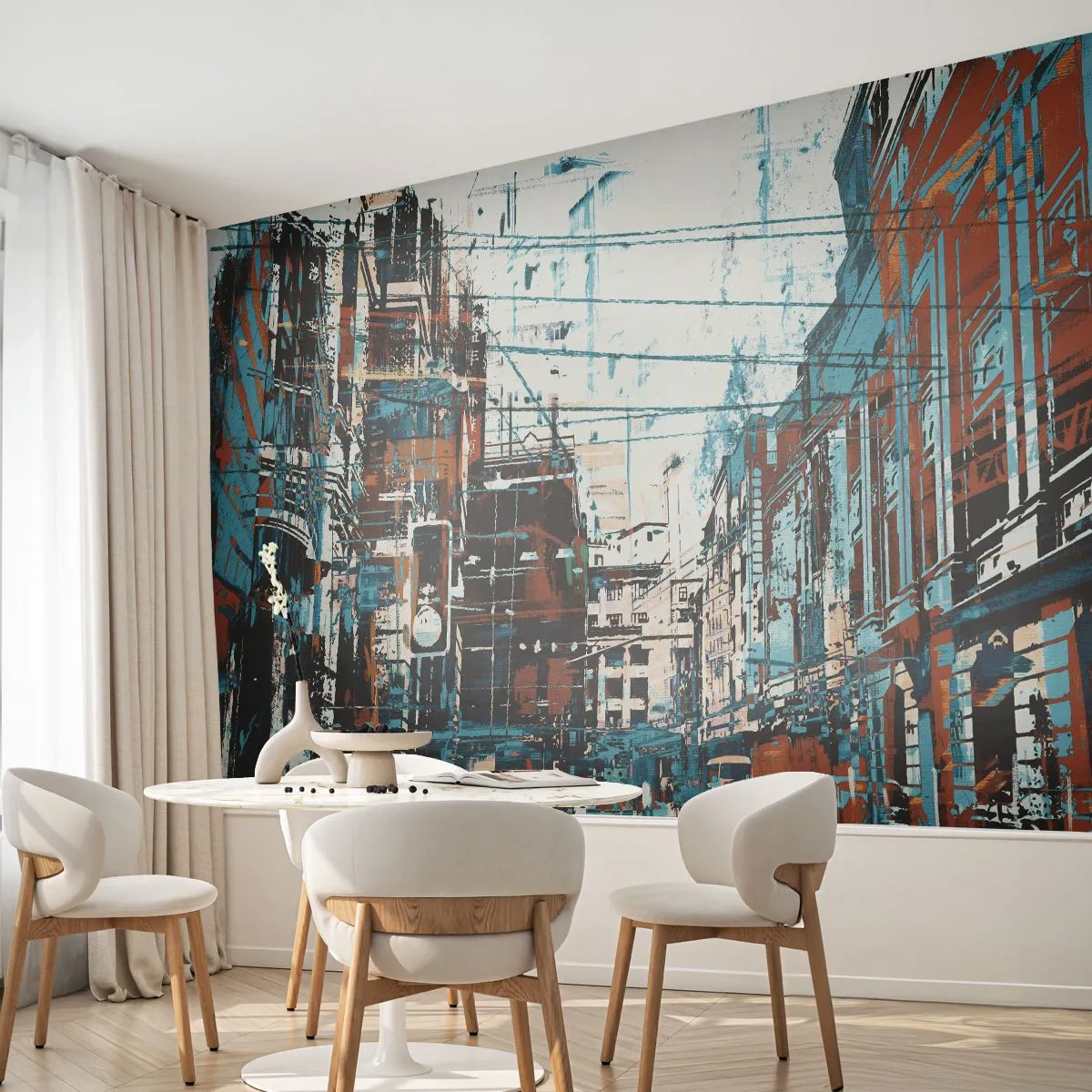 Fototapeta Samoprzylepna Deluxe Sticker - Przetarty miejski szlak - Miasto, Architektura, Sztuka - 250x175 cm