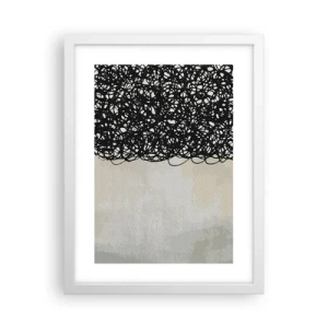 Plakat w białej ramie - Abstrakcja skłębiona - 30x40 cm