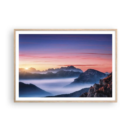 Plakat w ramie jasny dąb - Nad dolinami - 100x70 cm