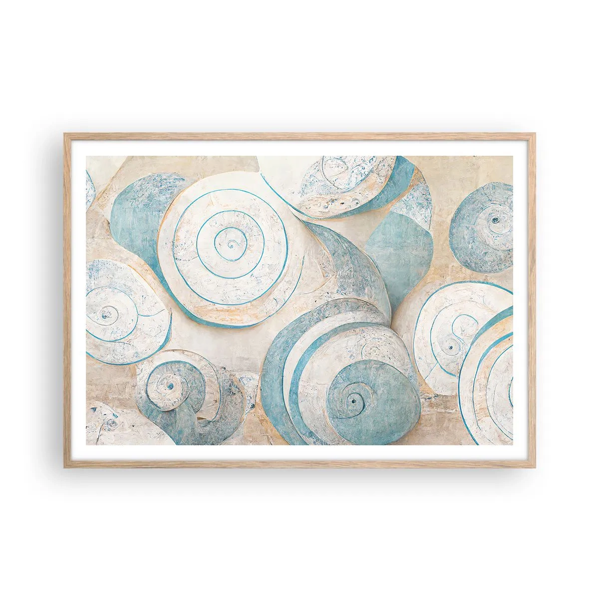 Plakat w ramie jasny dąb - Co kryje muszla? - 100x70 cm