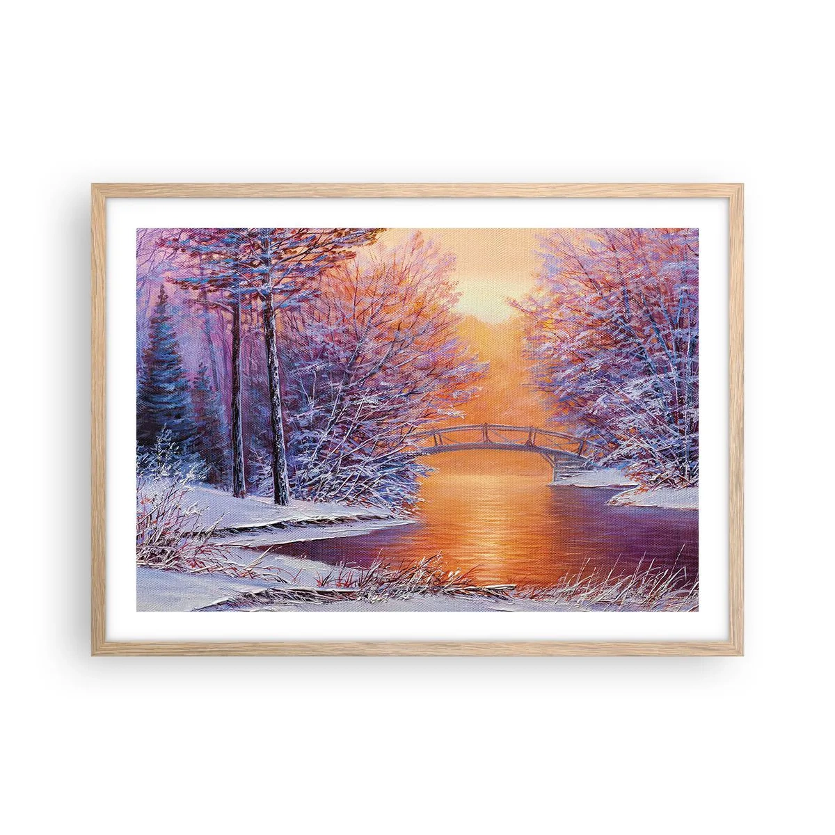 Plakat w ramie jasny dąb - Spotkajmy się tu - 70x50 cm