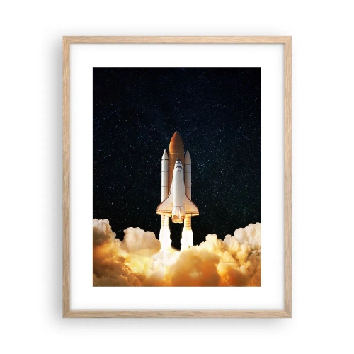 Plakat w ramie jasny dąb - Ad astra! - 40x50 cm