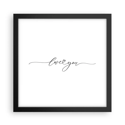 Plakat w czarnej ramie - Czarno na białym - 30x30 cm