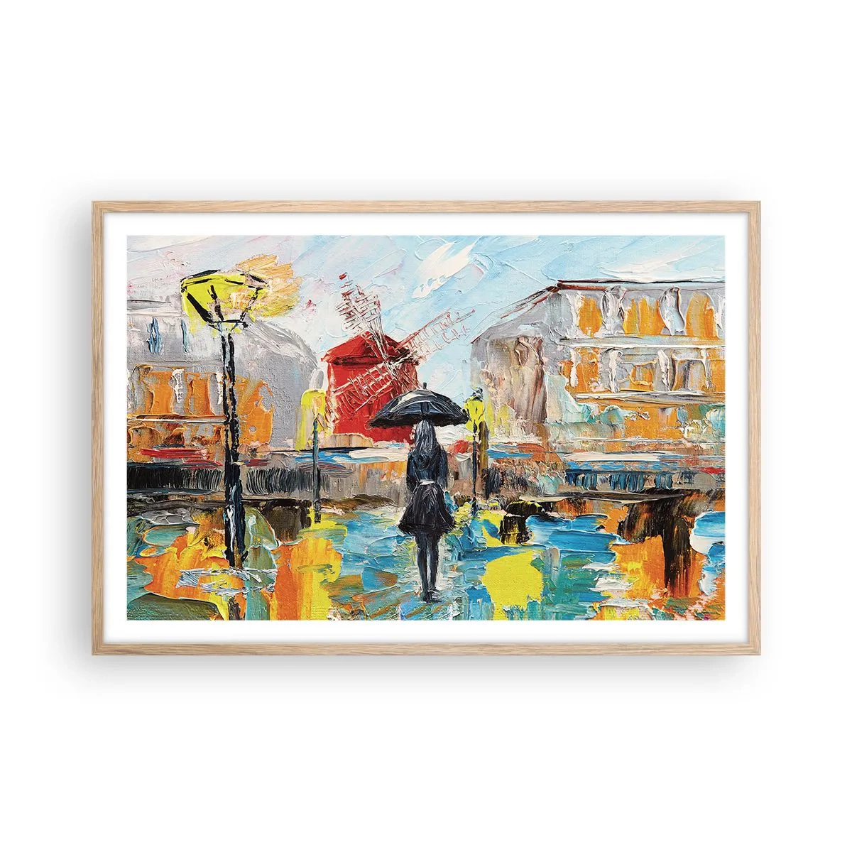 Plakat w ramie jasny dąb - Paryskie legendy - 91x61 cm