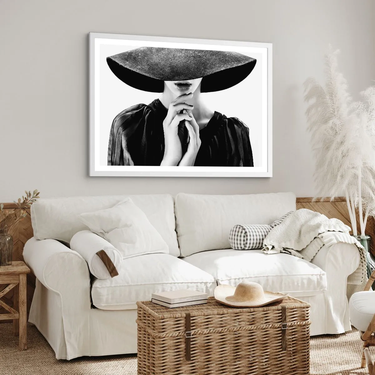 Plakat w białej ramie - Skryte piękno - 100x70 cm