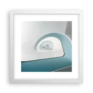 Plakat w białej ramie - Do dna błękitu - 30x30 cm