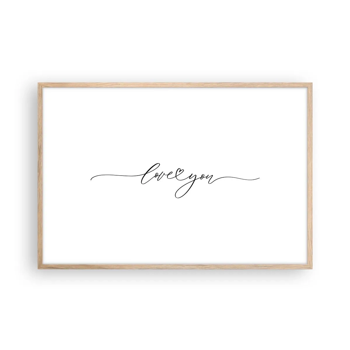 Plakat w ramie jasny dąb - Czarno na białym - 91x61 cm