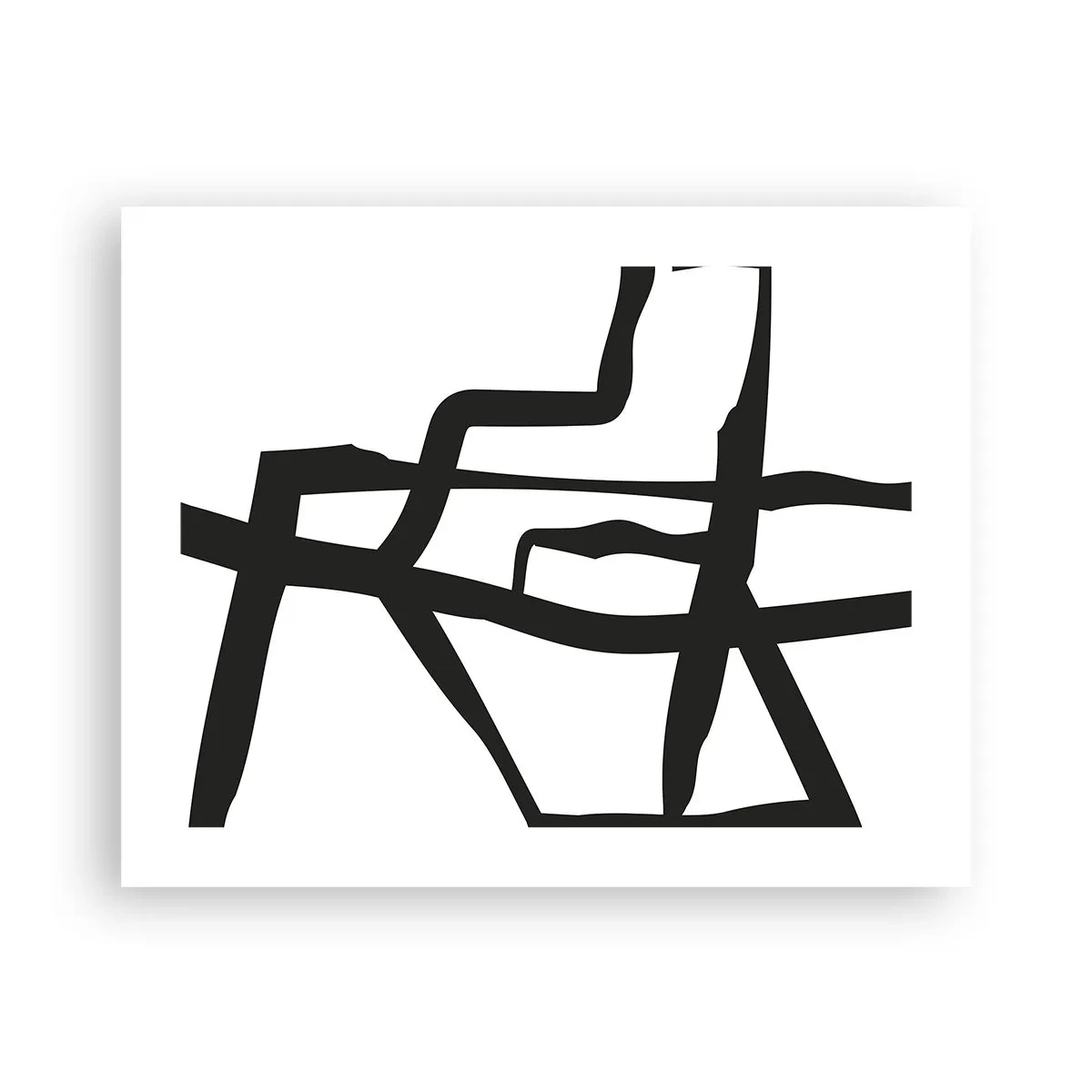 Plakat - Czarno-biała konstrukcja - 50x40 cm
