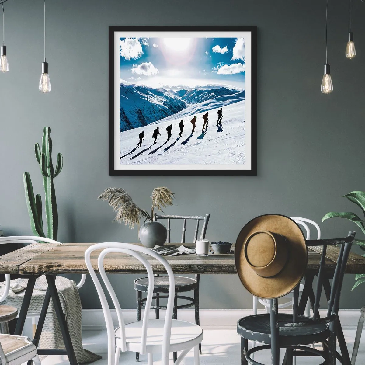 Plakat w czarnej ramie - Drużyna zdobywców - 60x60 cm