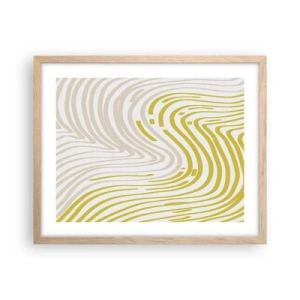 Plakat w ramie jasny dąb - Kompozycja z łagodnym ugięciem - 50x40 cm