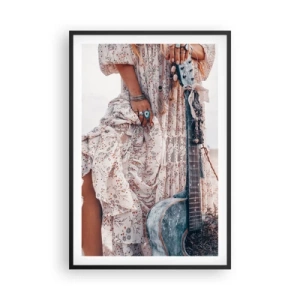 Plakat w czarnej ramie - Dzieci kwiaty w drodze - 61x91 cm