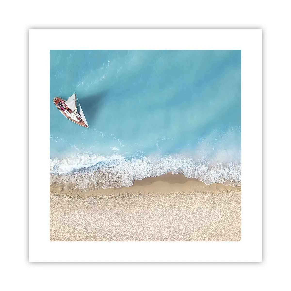 Plakat - Na granicy błękitu i złota - 40x40 cm