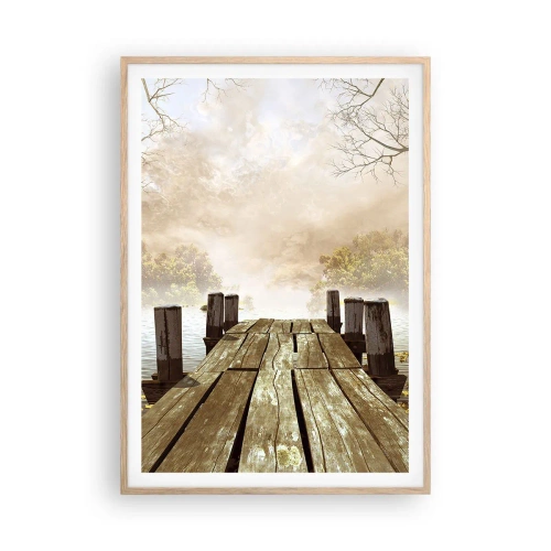 Plakat w ramie jasny dąb - Łagodny smutek jesieni - 70x100 cm