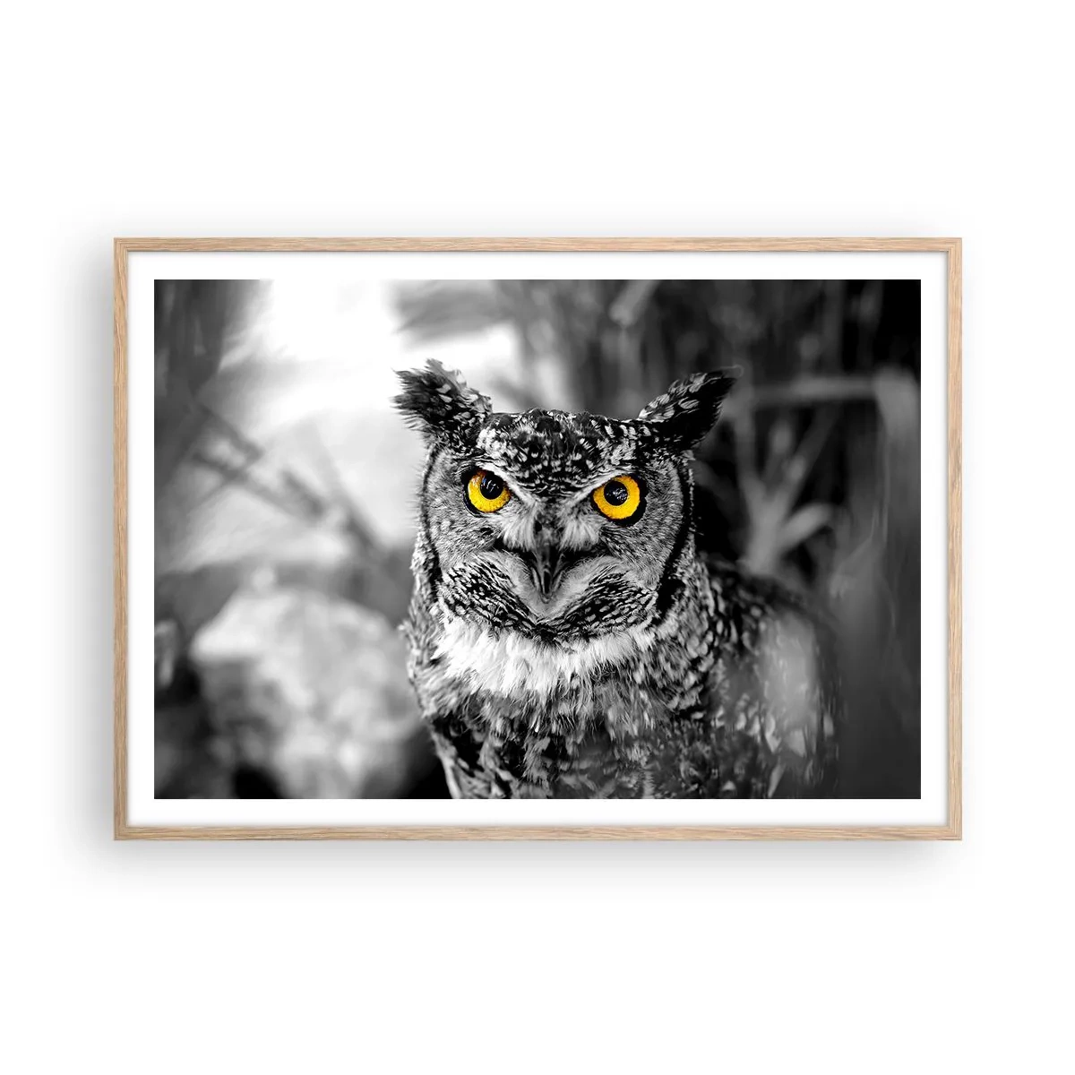 Plakat w ramie jasny dąb - Nic się nie ukryje - 100x70 cm