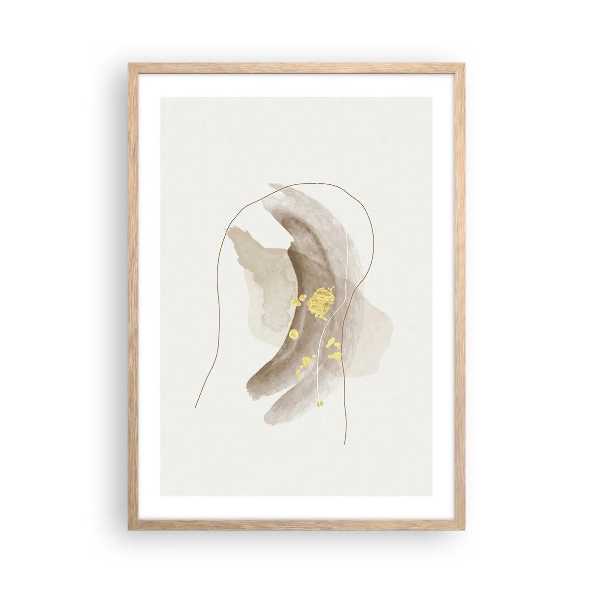 Plakat w ramie jasny dąb - Napotkane w przestrzeni - 50x70 cm