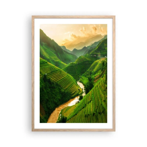 Plakat w ramie jasny dąb - Wietnamska dolina - 50x70 cm