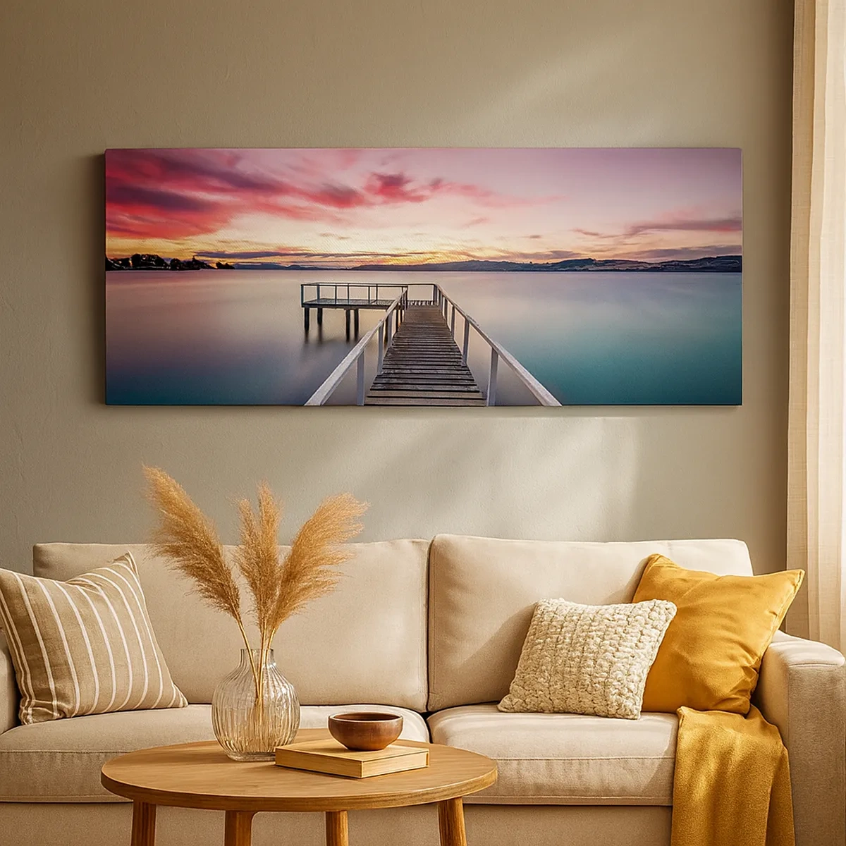 Obraz na płótnie - Łagodny płomień wieczoru - 30x30 cm