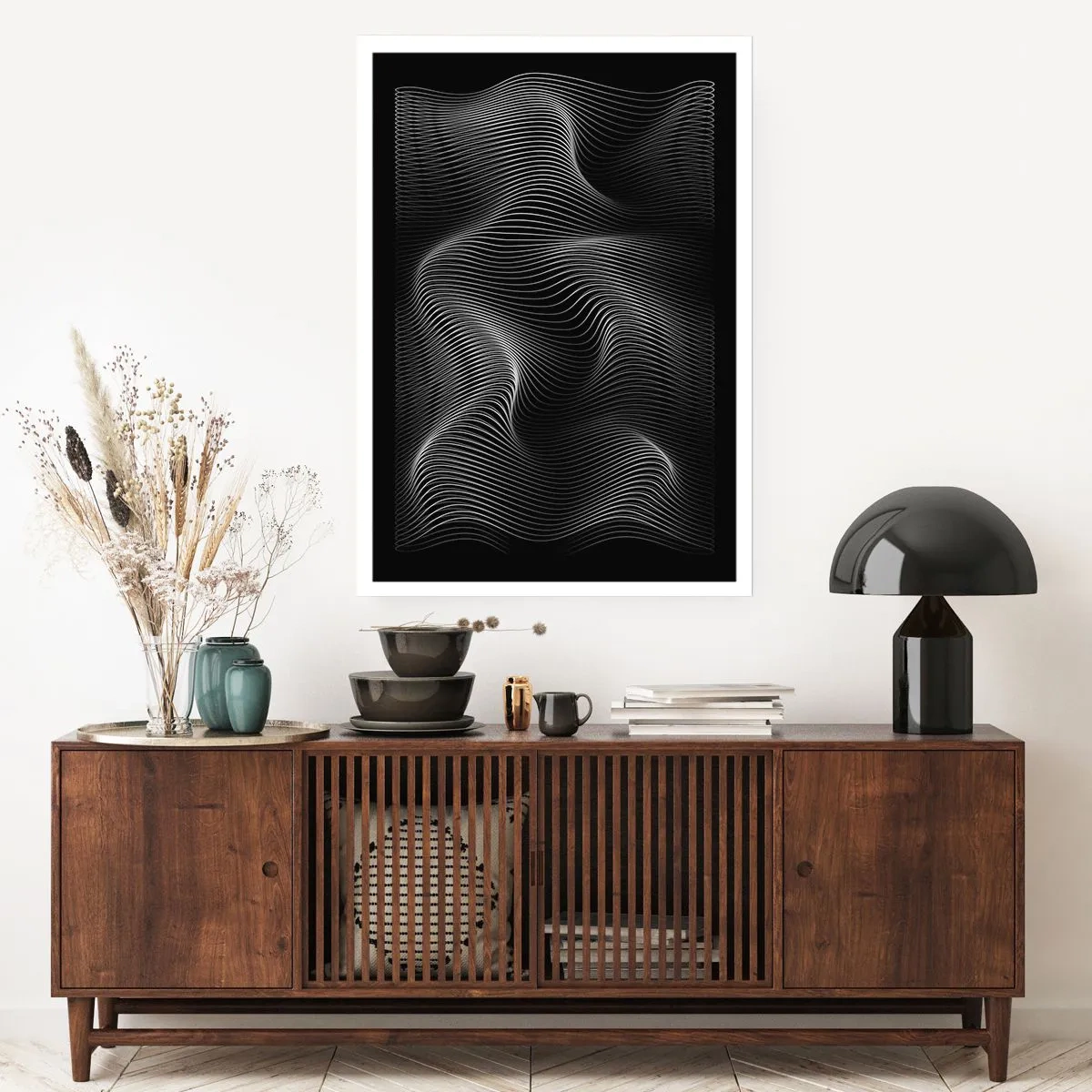 Plakat - Taniec światła w przestrzeni - 70x100 cm