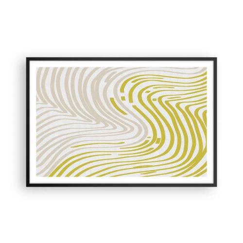 Plakat w czarnej ramie - Kompozycja z łagodnym ugięciem - 91x61 cm