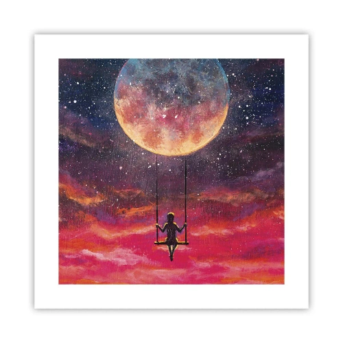 Plakat - Bujać w obłokach - 40x40 cm