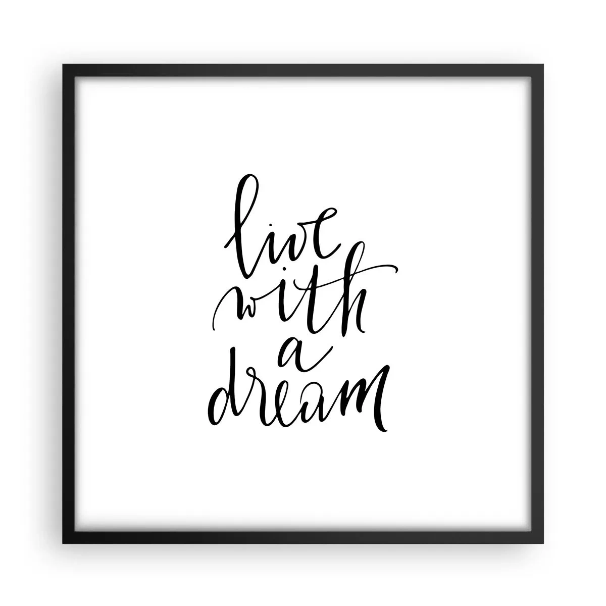 Plakat w czarnej ramie - Of course - 50x50 cm