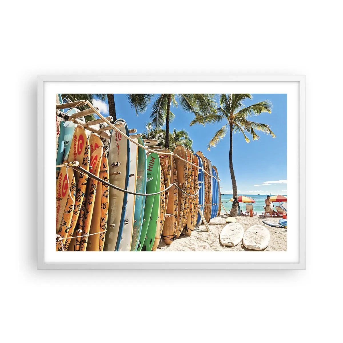 Plakat w białej ramie - Słoneczna zabawa - 70x50 cm