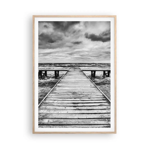 Plakat w ramie jasny dąb - Czekam na wiatr, co rozgoni… - 70x100 cm