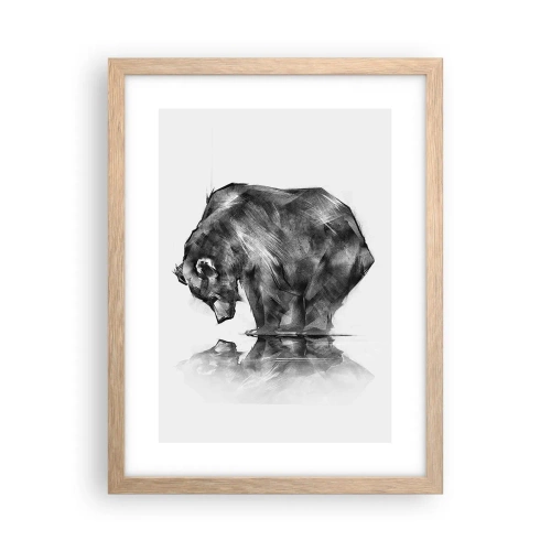 Plakat w ramie jasny dąb - Miło zobaczyć się z kimś bliskim - 30x40 cm