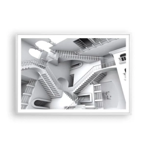 Plakat w białej ramie - Paradoksy przestrzeni - 100x70 cm