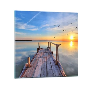 Obraz na szkle - Iść przed siebie ku słońcu - 40x40 cm