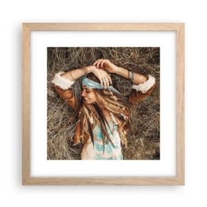 Plakat w ramie jasny dąb - W drodze do lata miłości - 30x30 cm