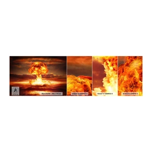Fototapeta Próbka Samoprzylepna Deluxe Sticker - I stanie się koniec - Bomba Atomowa, Militaria, Grafika - 100x30 cm